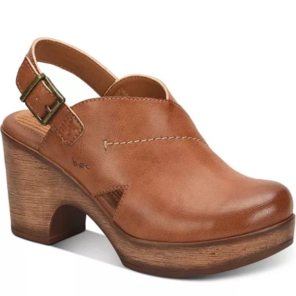 b.o.c. Women's Cecila Comfort Clog Brown Leather Slingback new with tags - Picture 1 of 11